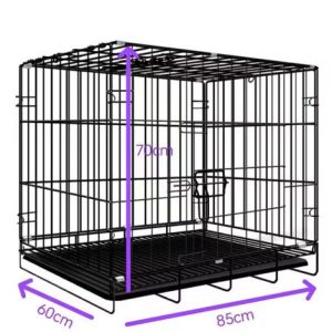 Foldable Metal Pet Cage for Cat, Dog & Rabbit
