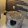 Plush Faux Fur Cat Cave Bed US Made - Image 2