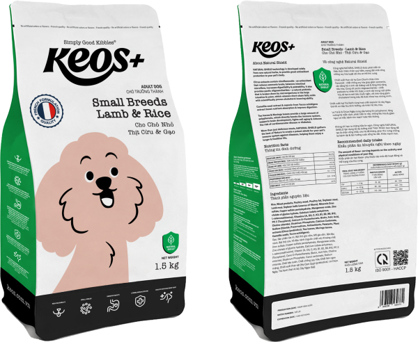 Keos+ for Adult Dog, Small Breeds – Lamb & Rice Flavor 1.5Kg - Image 2