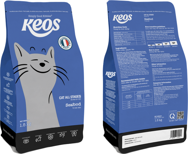 Keos for Cat All Stages - Seafood Flavor - Image 2