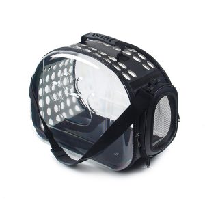 Transparent breathable cat carrier